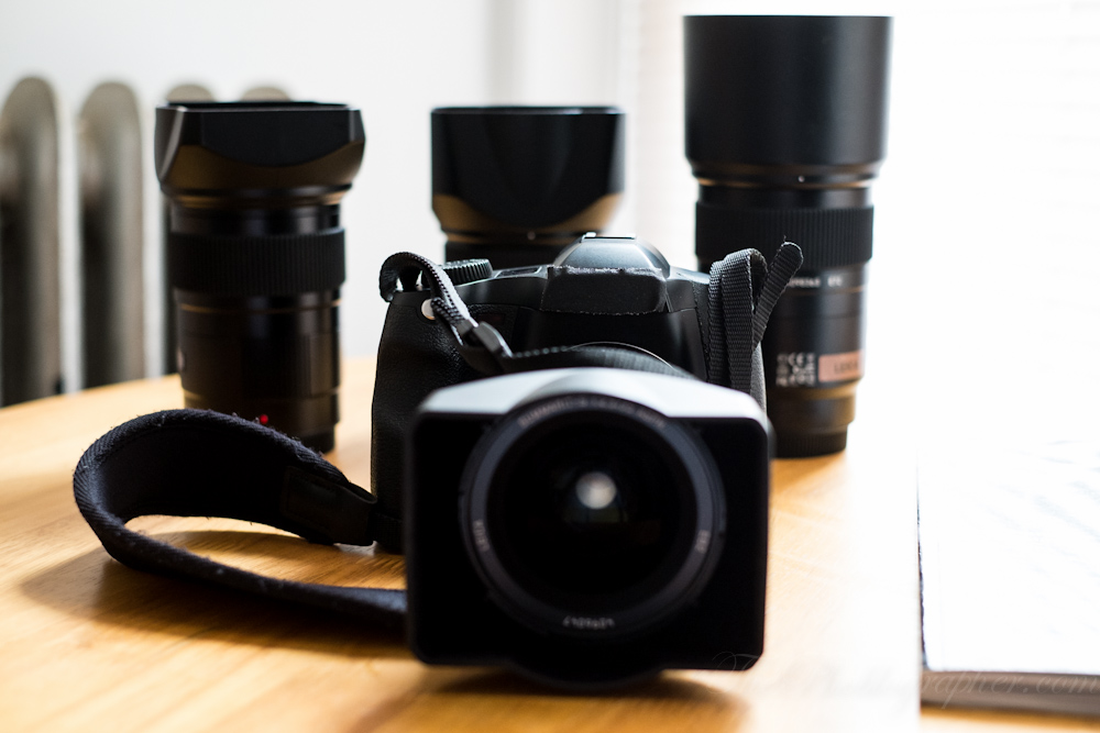 The Leica S2 with a few lenses. Credit: Chris Gampat
