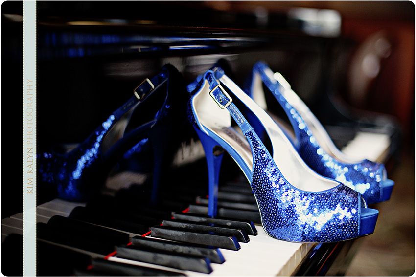 Blue Sequin Wedding Shoes by Guess
